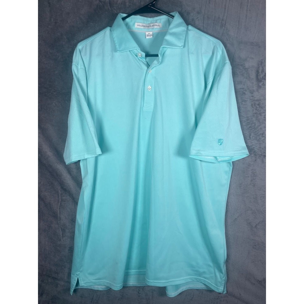 Holderness & Bourne Men's‎ Polo Shirt FL Florida Logo Green Size XL